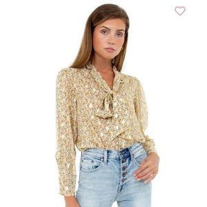 BISHOP + YOUNG Tie Kneck Blouse